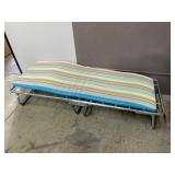Vintage Folding Aluminum Cot & Mattress