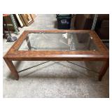 Low Vtg Glass Coffee Table