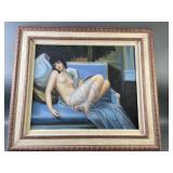 Signed Nightingale Seated Nude