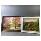Hillaker & Kubik Signed Landscape Paintings