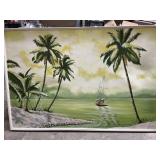 XL Framed Canvas Painting By Welch
