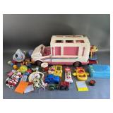 Incomplete Barbie RV, Buzzy Bee, & Toy Lot