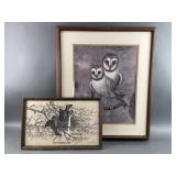Antq.Co-Operation Litho & Vtg.Owl Art