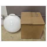 2 White Plastic Lamp Post Globes