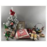 Vintage Santa Suit, Glass Bulbs & Christmas Decor