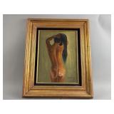 Signed Matthes Nude Oil Painting