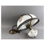White Milk Glass Chandelier