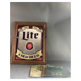 Dewey Stevens & Lite Mirrored Bar Signs