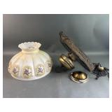 Floral Glass Domed MCM Lamp