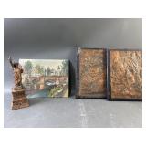 Metal Embossed Art, Landscape Painting & Bank