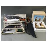 Collectable Knives, Deer & Hunter Ceramic Figure