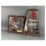 Vtg Miller High Life & Michelob Mirror Bar Signs