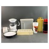 Retro Thermos, Tupperware, & Kitchen Items