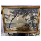 Fishing Boat Painting & XL Framed Lithograph