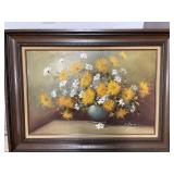 XL Signed Wilson Still Life Flowers