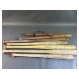 Group of Vintage Wooden Baseball Bats