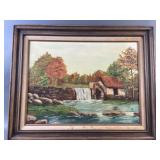 Signed MCM Cottage/Farm Landscape Paintings