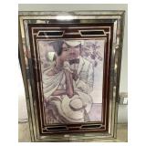 Mirrored Art Deco Framed Signed Print