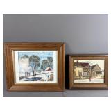 H Hargrove Canvas Print & Winter Scene Art