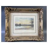 Framed Lithograph Signed Ruffin