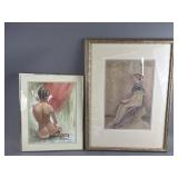 Girl With Book Pastel Kaley La Valla & Nude