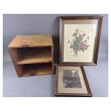 Paul Masson Wood Crate, & TL Previot Lithograph