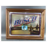 Vtg Busch Beer Mirrored Sign