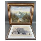 MCM Landscape Painting & Dick Brown #-ed Print