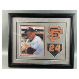Framed/Signed SF Giants Willie Mays