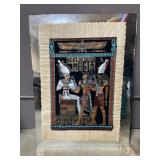 Signed Egyptian Papyrus Art Painting & More