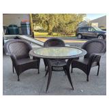 Outdoor Wicker Chair & Table Set