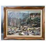 Signed Original Oil Landscape By Nalther