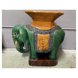 Heavy Ceramic Elephant Garden Seat/Sculpture