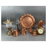 Solid Copper Tea Pot, Candlestick Holders & More
