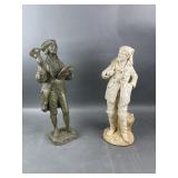 Vintage Marwal Chalkware & Metal Town Crier