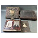 Antique Fabric Covered Photo Album & Bible