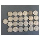 25 Silver Roosevelt Dimes