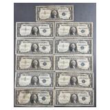 11 Silver Certificates 1957