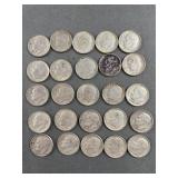 25 Silver Roosevelt Dimes
