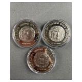 3 1966 Liberia $50 Proof Coins