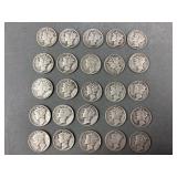 25 Mercury Dimes