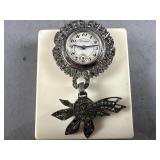 Gothom Sterling Silver Antique Broch-Watch