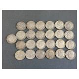 25 Silver Roosevelt Dimes