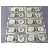 10 1957 Silver Certificates