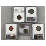 Various Graded US Currency Coins