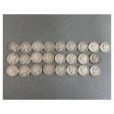 25 Mercury Dimes