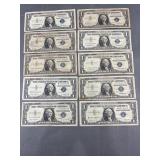 10 Silver Certificates 1957