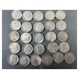 23 Roosevelt Dimes & 3 Canadian Dimes