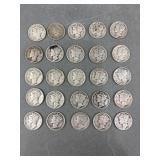25 Mercury Dimes