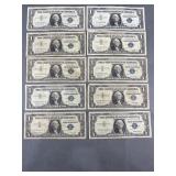 10 Silver Certificates 1957